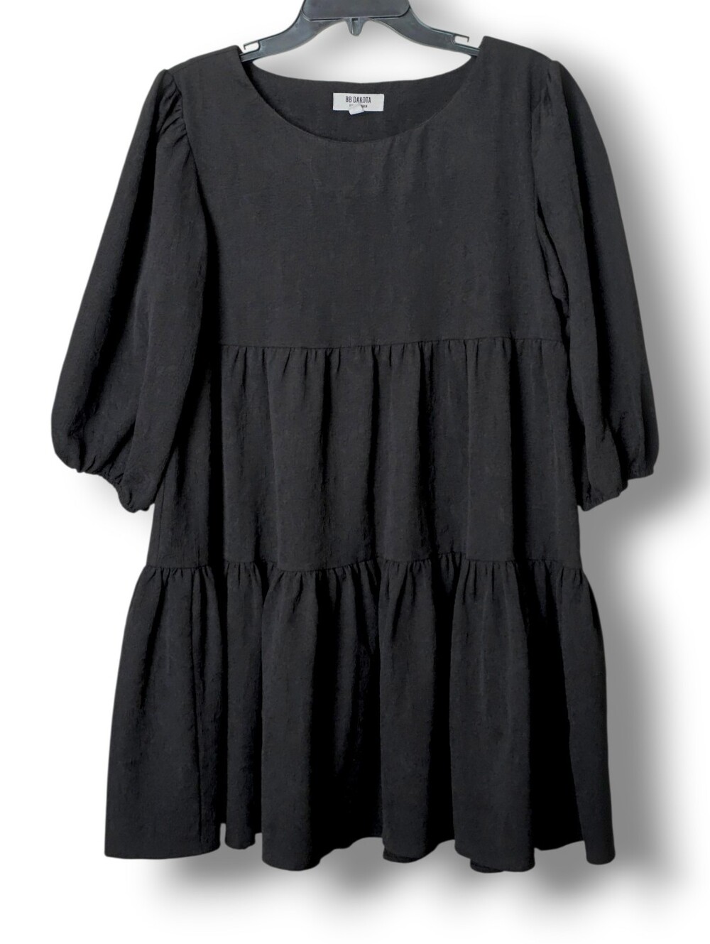 BB Dakota Steve Madden 'The Rules' Flowy Tiered Cottage Mini Dress - Size Small - Picture 5 of 9